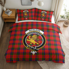 Nicolson Modern Tartan Crest Bedding Set