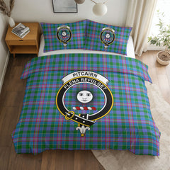 Pitcairn Hunting Tartan Crest Bedding Set