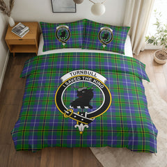 Turnbull Hunting Tartan Crest Bedding Set