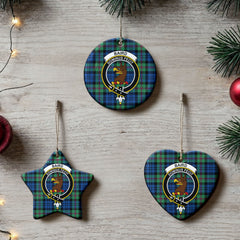Baird Ancient Tartan Crest Christmas Ceramic Ornament