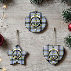 Bell of the Borders Tartan Crest Christmas Ceramic Ornament