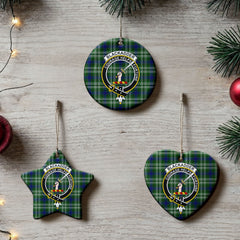 Blackadder Tartan Crest Christmas Ceramic Ornament