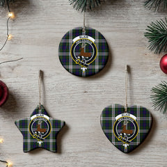 Blair Dress Tartan Crest Christmas Ceramic Ornament