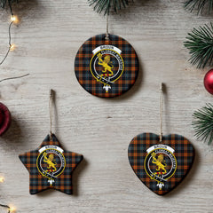 Broun Ancient Tartan Crest Christmas Ceramic Ornament
