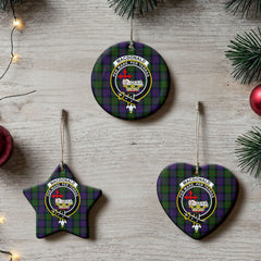 MacDonald Tartan Crest Christmas Ceramic Ornament
