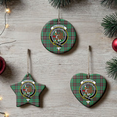 MacKinnon Hunting Ancient Tartan Crest Christmas Ceramic Ornament