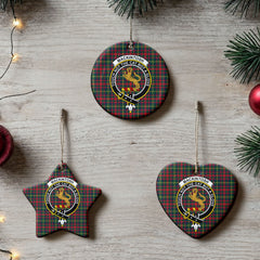 MacKintosh Hunting Modern Tartan Crest Christmas Ceramic Ornament