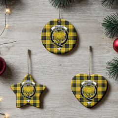 MacLeod of Lewis Ancient Tartan Crest Christmas Ceramic Ornament