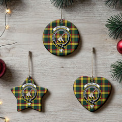 MacMillan Old Modern Tartan Crest Christmas Ceramic Ornament