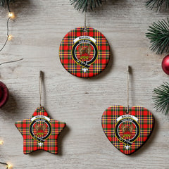 Makgill Tartan Crest Christmas Ceramic Ornament
