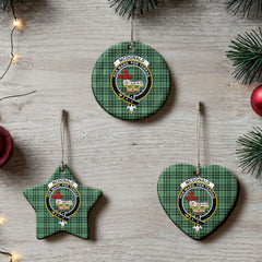 McDonald Lord of the Isles Hunting Tartan Crest Christmas Ceramic Ornament