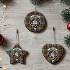 McDonald (Clan Ranald) Tartan Crest Christmas Ceramic Ornament
