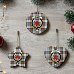 McDuff Dress Ancient Tartan Crest Christmas Ceramic Ornament