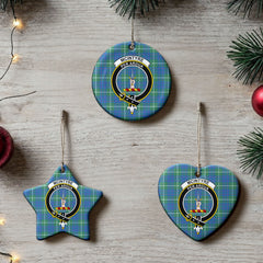 McIntyre Hunting Ancient Tartan Crest Christmas Ceramic Ornament