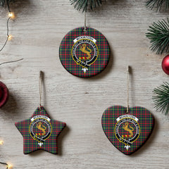 McKintosh Hunting Modern Tartan Crest Christmas Ceramic Ornament