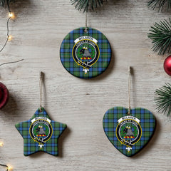 McLaren Ancient Tartan Crest Christmas Ceramic Ornament