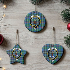 McPhail Hunting Ancient Tartan Crest Christmas Ceramic Ornament