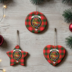 McPhee Tartan Crest Christmas Ceramic Ornament