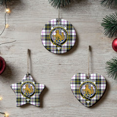 McPherson Dress Modern Tartan Crest Christmas Ceramic Ornament