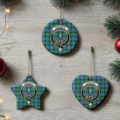 Morrison Ancient Tartan Crest Christmas Ceramic Ornament