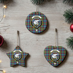 Norvel (or Norvill) Tartan Crest Christmas Ceramic Ornament