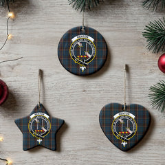 Renton Tartan Crest Christmas Ceramic Ornament