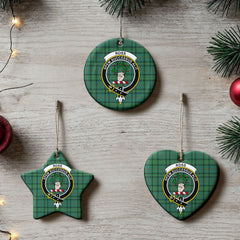 Ross Hunting Ancient Tartan Crest Christmas Ceramic Ornament