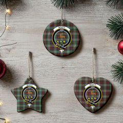 Scott Brown Ancient Tartan Crest Christmas Ceramic Ornament