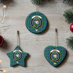 Shaw (of Sauchie) Ancient Tartan Crest Christmas Ceramic Ornament