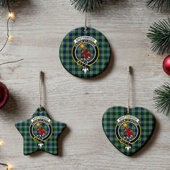 Spottiswood Tartan Crest Christmas Ceramic Ornament