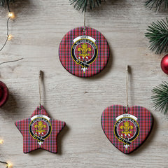 Udny Tartan Crest Christmas Ceramic Ornament