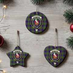 Whitefoord Tartan Crest Christmas Ceramic Ornament