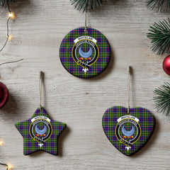 Whitelaw Tartan Crest Christmas Ceramic Ornament