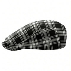 Menzies Black - White Modern Tartan Flat Caps