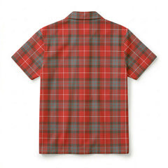 Fraser (of Lovat) Weathered Tartan Crest Hawaiian Shirt
