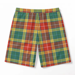 Buchanan Old Sett Tartan Crest Men's Beach Shorts