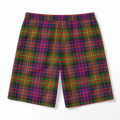 Carnegie Modern Tartan Crest Men's Beach Shorts