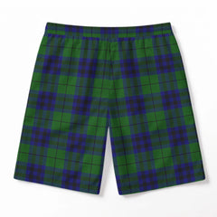 Keith Modern Tartan Crest Men's Beach Shorts
