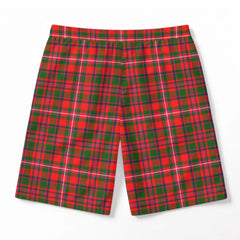 MacKinnon Modern Tartan Crest Men's Beach Shorts