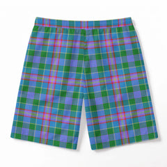 Pitcairn Hunting Tartan Crest Men's Beach Shorts