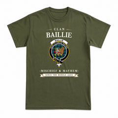 Baillie Ancient Tartan Crest Mischief and Mayhem T-shirt