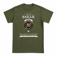 Baillie Modern Tartan Crest Mischief and Mayhem T-shirt