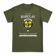 Barclay Dress Modern Tartan Crest Mischief and Mayhem T-shirt