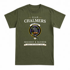Chalmers Tartan Crest Mischief and Mayhem T-shirt