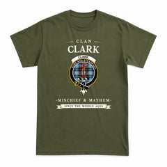 Clark Ancient Tartan Crest Mischief and Mayhem T-shirt