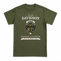 Davidson Tulloch Dress Tartan Crest Mischief and Mayhem T-shirt