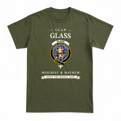 Glass Tartan Crest Mischief and Mayhem T-shirt