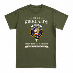 Kirkcaldy Tartan Crest Mischief and Mayhem T-shirt