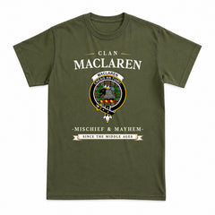 MacLaren Weathered Tartan Crest Mischief and Mayhem T-shirt