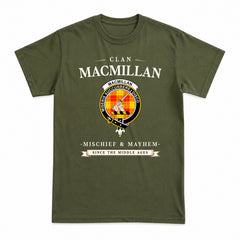 MacMillan Clan Tartan Crest Mischief and Mayhem T-shirt